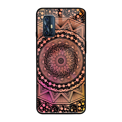 Floral Mandala Vivo V17 Glass Back Cover Online