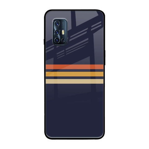 Tricolor Stripes Vivo V17 Glass Cases & Covers Online