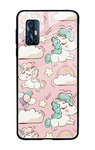 Balloon Unicorn Vivo V17 Glass Cases & Covers Online