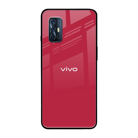 Solo Maroon Vivo V17 Glass Back Cover Online