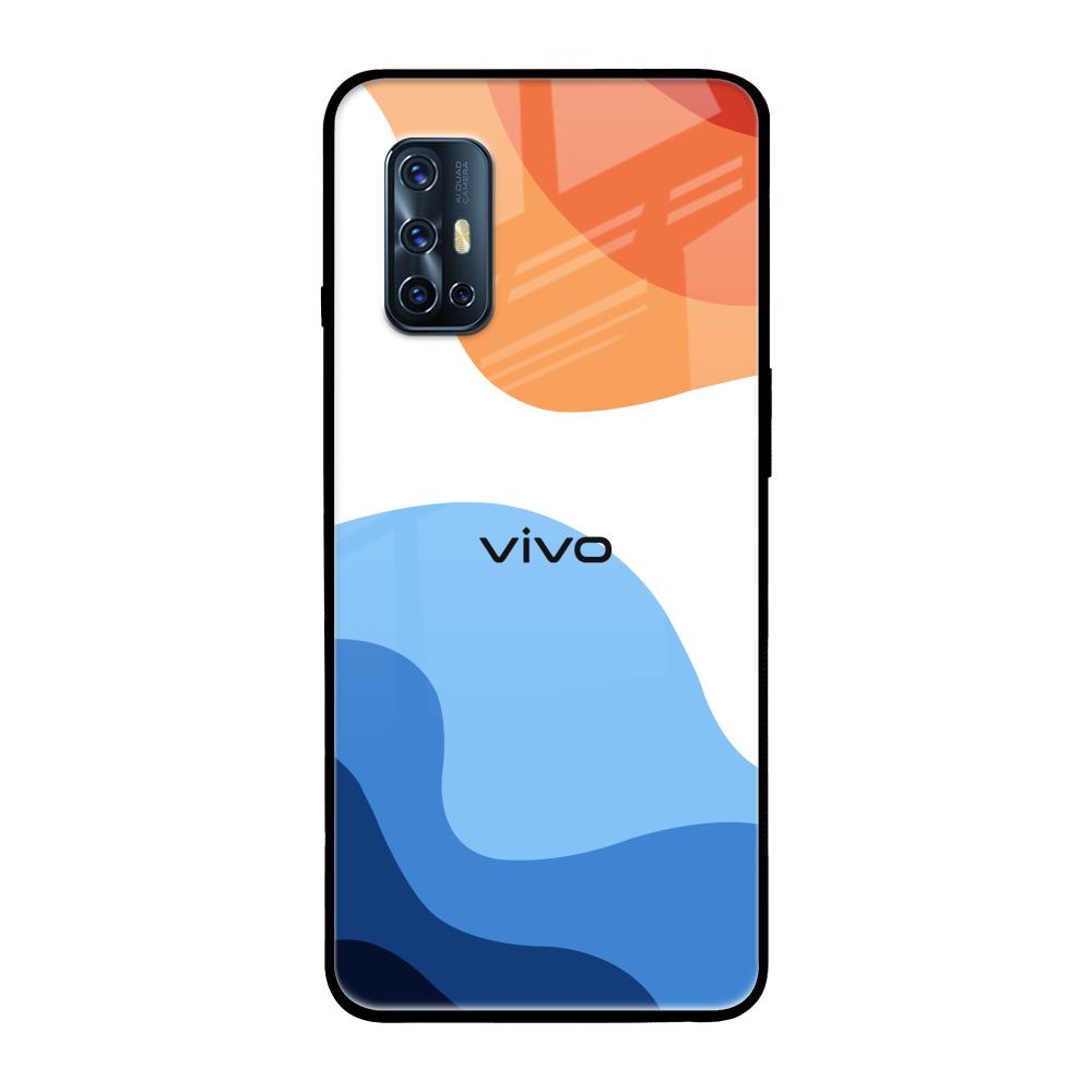 Wavy Color Pattern Glass Case for Vivo V17 - Main Image