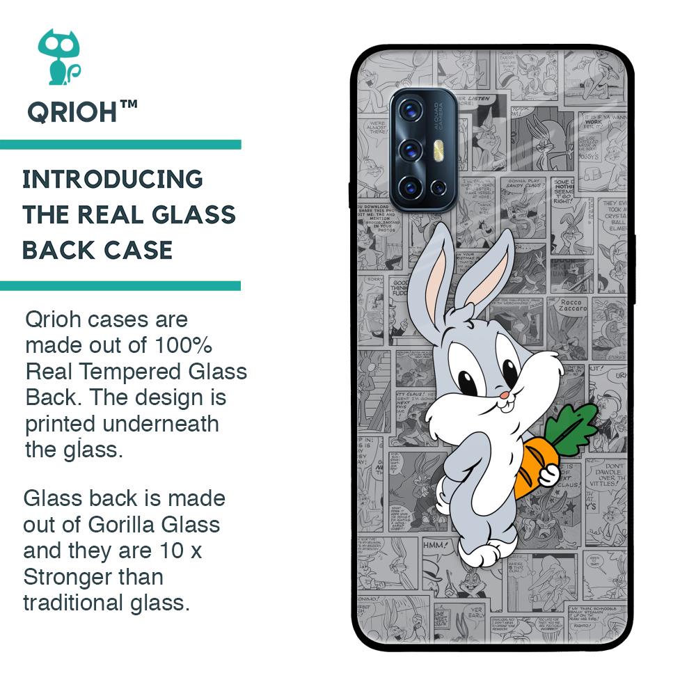 Cute Baby Bunny Glass Case for Vivo V17