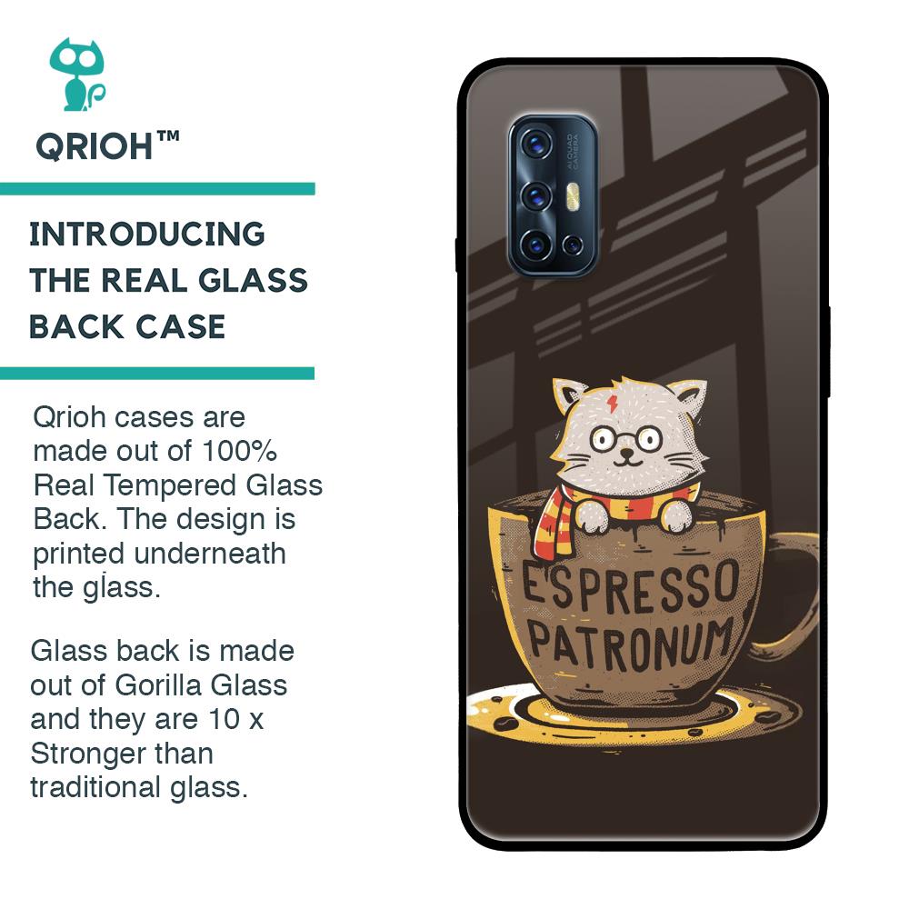 Tea With Kitty Glass Case For Vivo V17