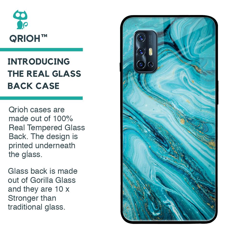 Ocean Marble Glass Case for Vivo V17