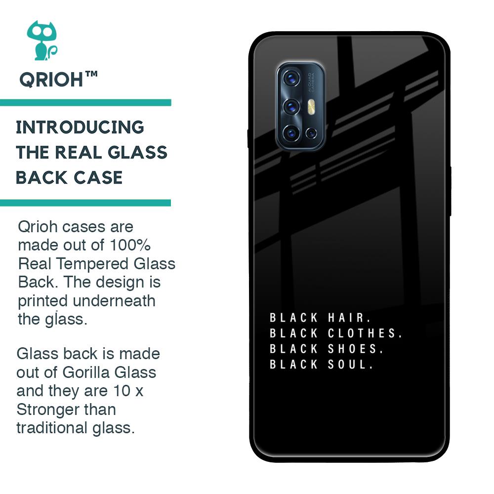Black Soul Glass Case for Vivo V17