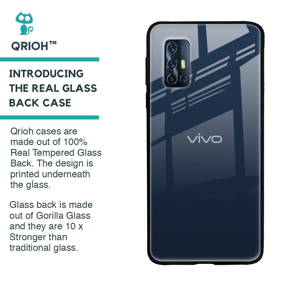 Overshadow Blue Glass Case For Vivo V17