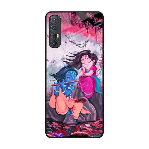 Radha Krishna Art Oppo Reno 3 Pro Glass Back Cover Online