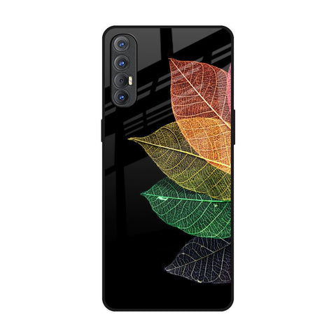 Colorful Leaves Oppo Reno 3 Pro Glass Back Cover Online