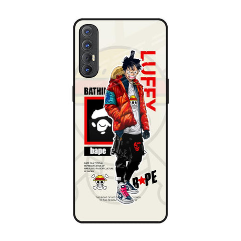 Bape Luffy Oppo Reno 3 Pro Glass Back Cover Online