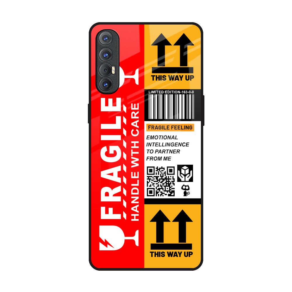 Handle With Care Oppo Reno 3 Pro Glass Back Cover Online
