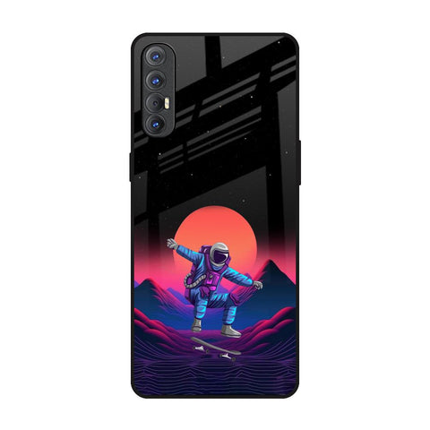 Retro Astronaut Oppo Reno 3 Pro Glass Back Cover Online