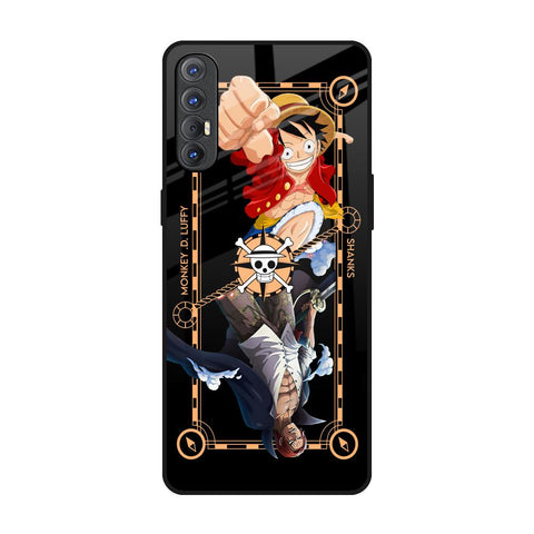 Shanks & Luffy Oppo Reno 3 Pro Glass Back Cover Online