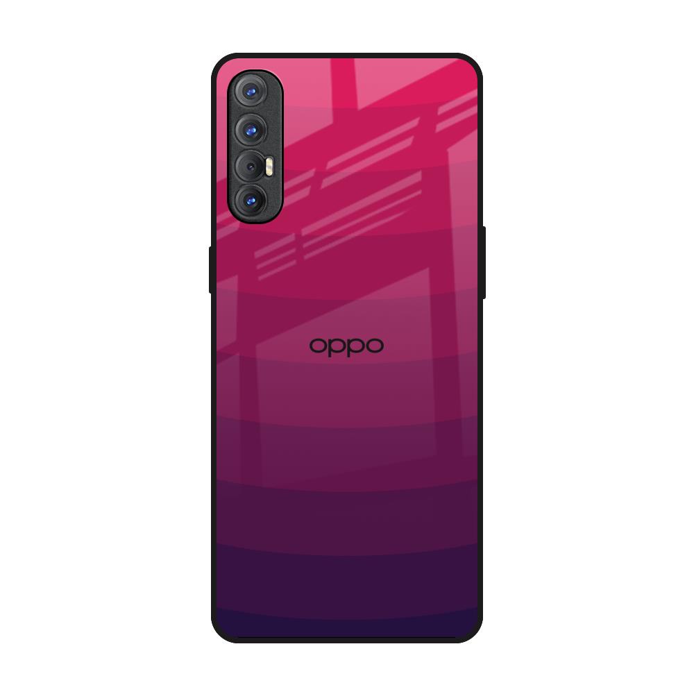Wavy Pink Pattern Oppo Reno 3 Pro Glass Back Cover Online