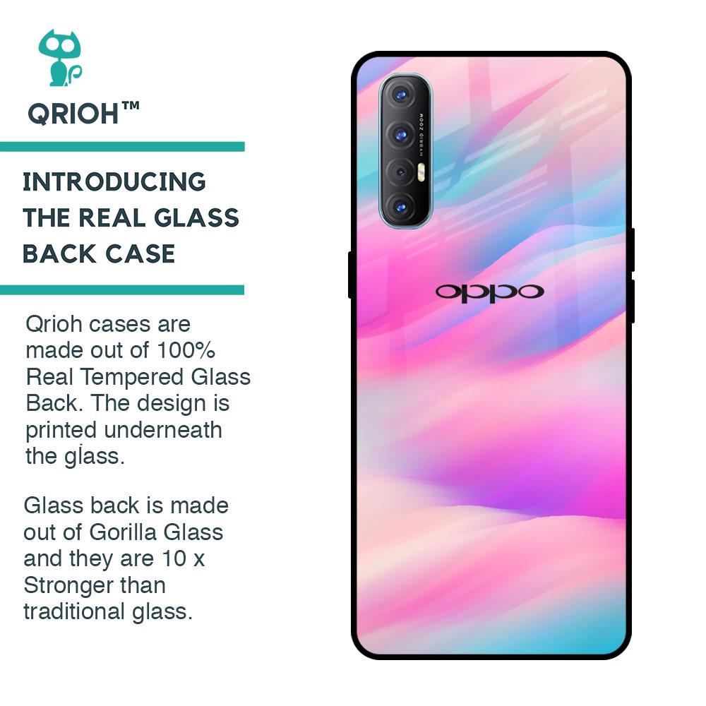 Colorful Waves Glass case for Oppo Reno 3 Pro