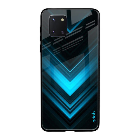 Vertical Blue Arrow Samsung Galaxy Note 10 lite Glass Back Cover Online