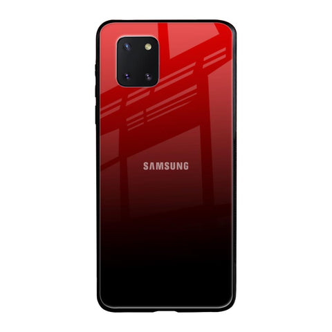 Maroon Faded Samsung Galaxy Note 10 lite Glass Back Cover Online