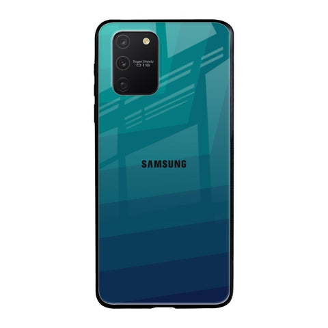 Green Triangle Pattern Samsung Galaxy S10 lite Glass Back Cover Online
