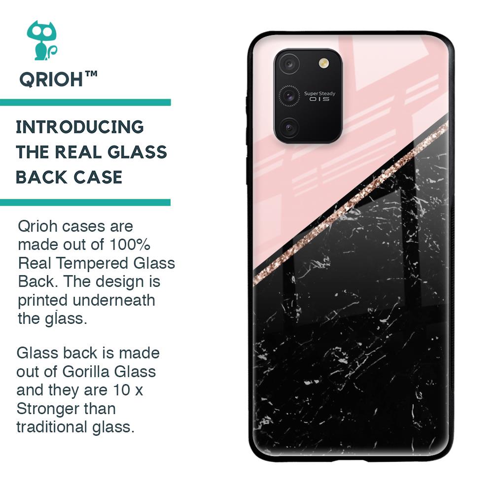 Marble Texture Pink Glass Case For Samsung Galaxy S10 lite