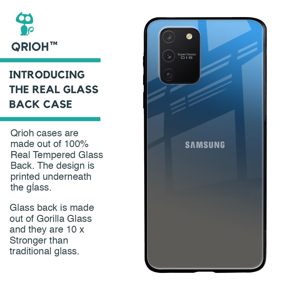 Blue Grey Ombre Glass Case for Samsung Galaxy S10 lite