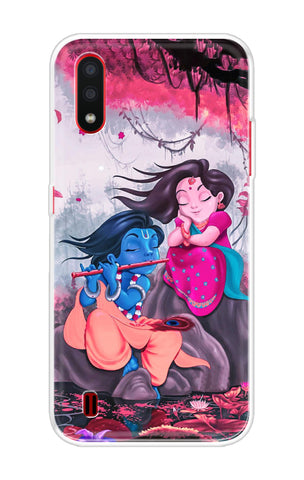 Radha Krishna Art Samsung Galaxy A01 Back Cover