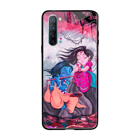 Radha Krishna Art Oppo Reno 3 Glass Back Cover Online