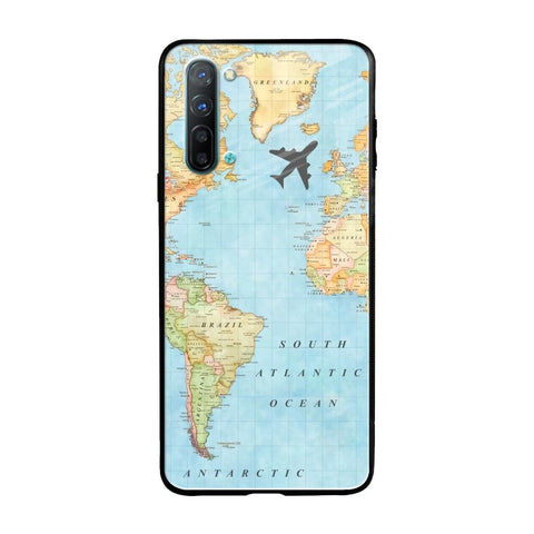 Travel Map Oppo Reno 3 Glass Back Cover Online