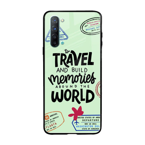 Travel Stamps Oppo Reno 3 Glass Back Cover Online