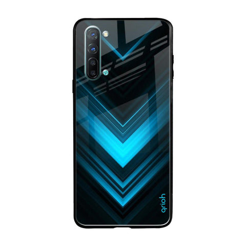 Vertical Blue Arrow Oppo Reno 3 Glass Back Cover Online