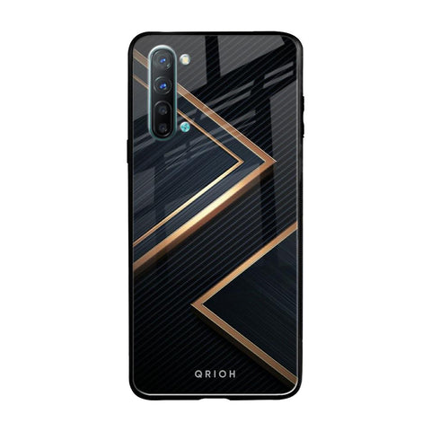 Sleek Golden & Navy Oppo Reno 3 Glass Back Cover Online