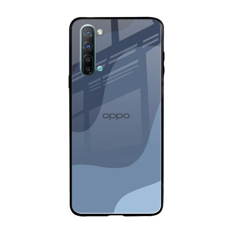 Navy Blue Ombre Oppo Reno 3 Glass Back Cover Online