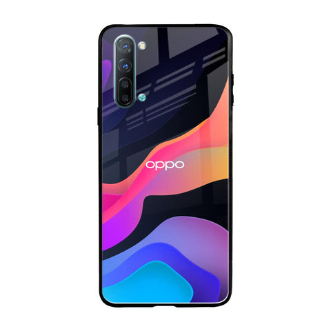 Colorful Fluid Oppo Reno 3 Glass Back Cover Online