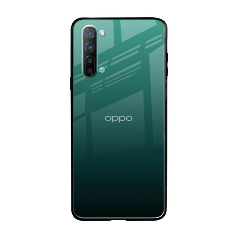 Palm Green Oppo Reno 3 Glass Back Cover Online