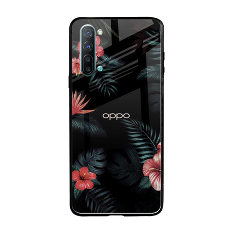 Tropical Art Flower Oppo Reno 3 Glass Back Cover Online