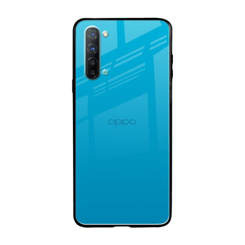 Blue Aqua Oppo Reno 3 Glass Back Cover Online