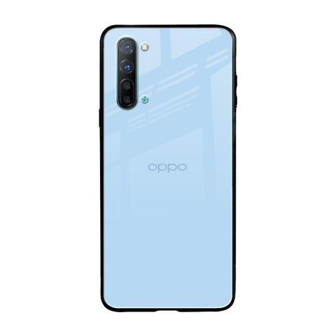 Pastel Sky Blue Oppo Reno 3 Glass Back Cover Online