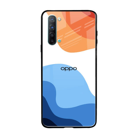 Wavy Color Pattern Oppo Reno 3 Glass Back Cover Online
