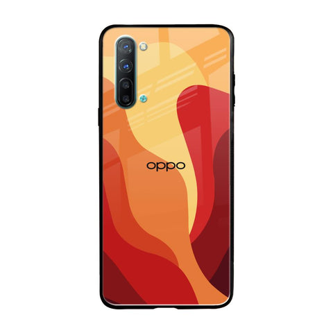 Magma Color Pattern Oppo Reno 3 Glass Back Cover Online