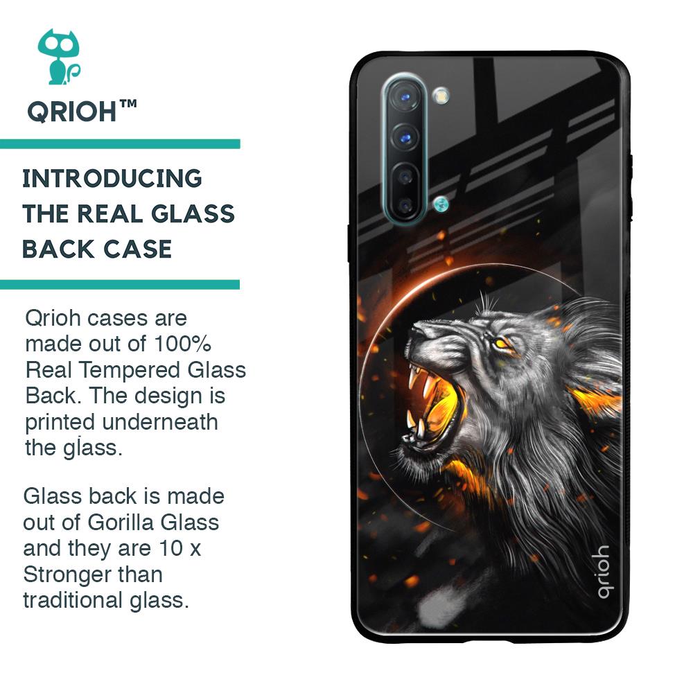 Aggressive Lion Glass Case for Oppo Reno 3