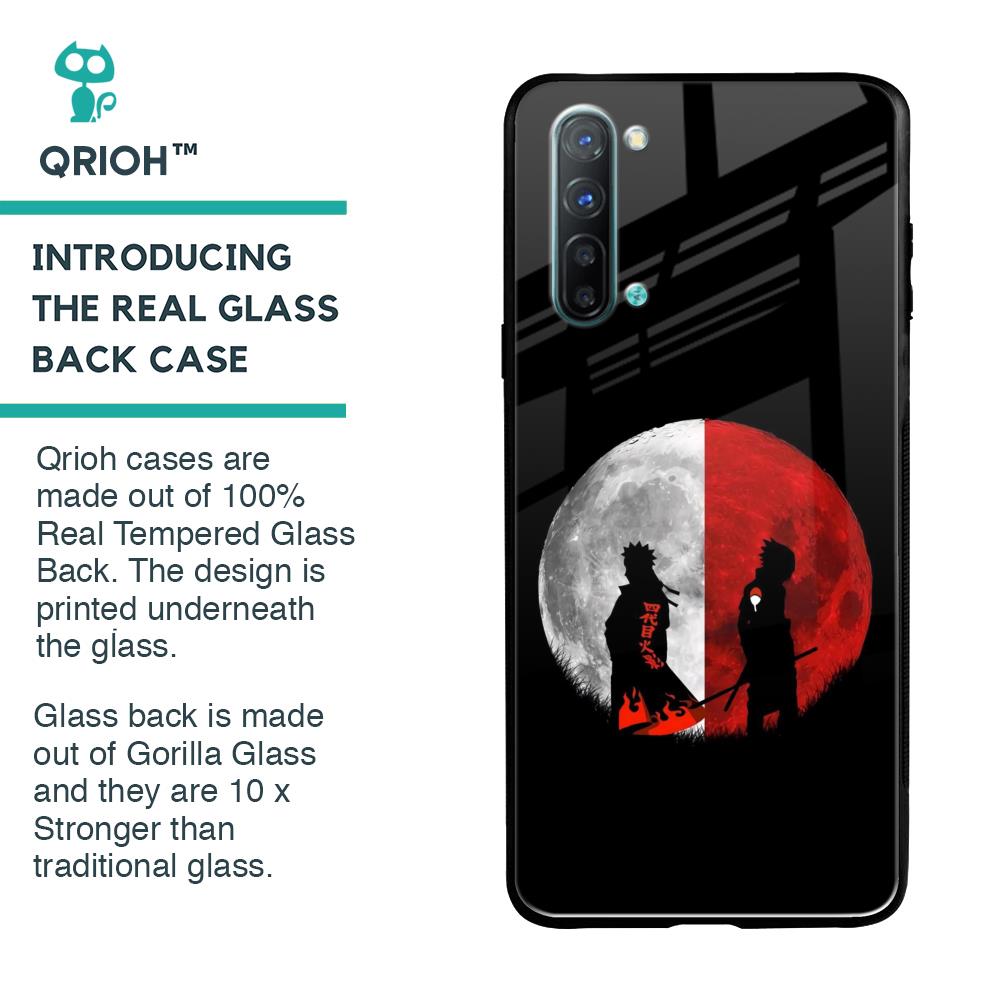 Anime Red Moon Glass Case for Oppo Reno 3
