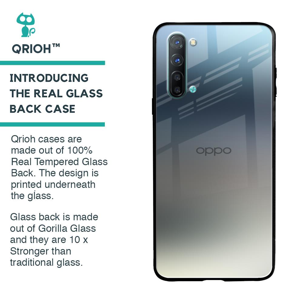 Tricolor Ombre Glass Case for Oppo Reno 3