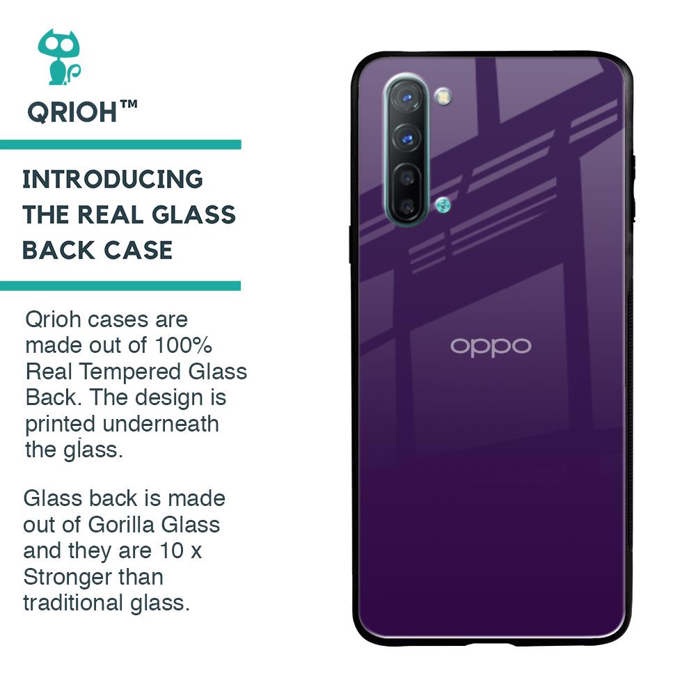 Dark Purple Glass Case for Oppo Reno 3
