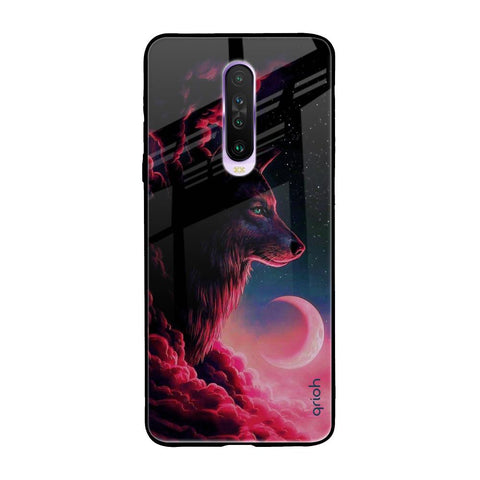 Moon Wolf Poco X2 Glass Back Cover Online