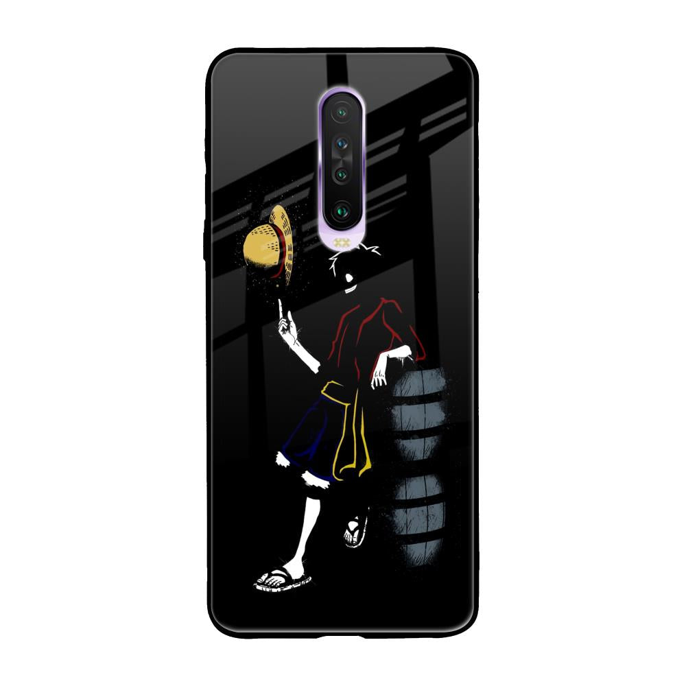 Luffy Line Art Poco X2 Glass Back Cover Online