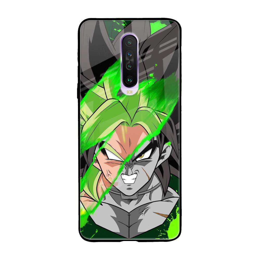 Anime Green Splash Poco X2 Glass Back Cover Online