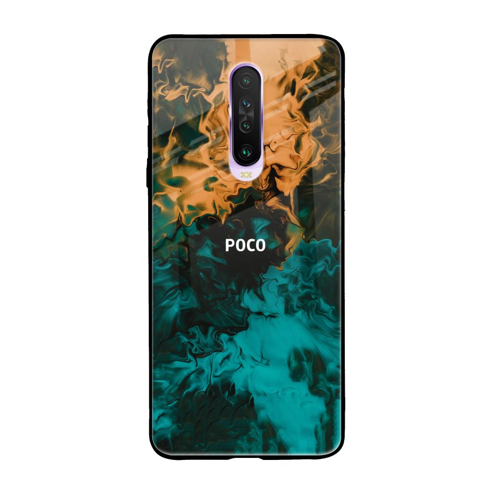 Watercolor Wave Poco X2 Glass Back Cover Online