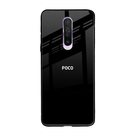 Jet Black Poco X2 Glass Back Cover Online