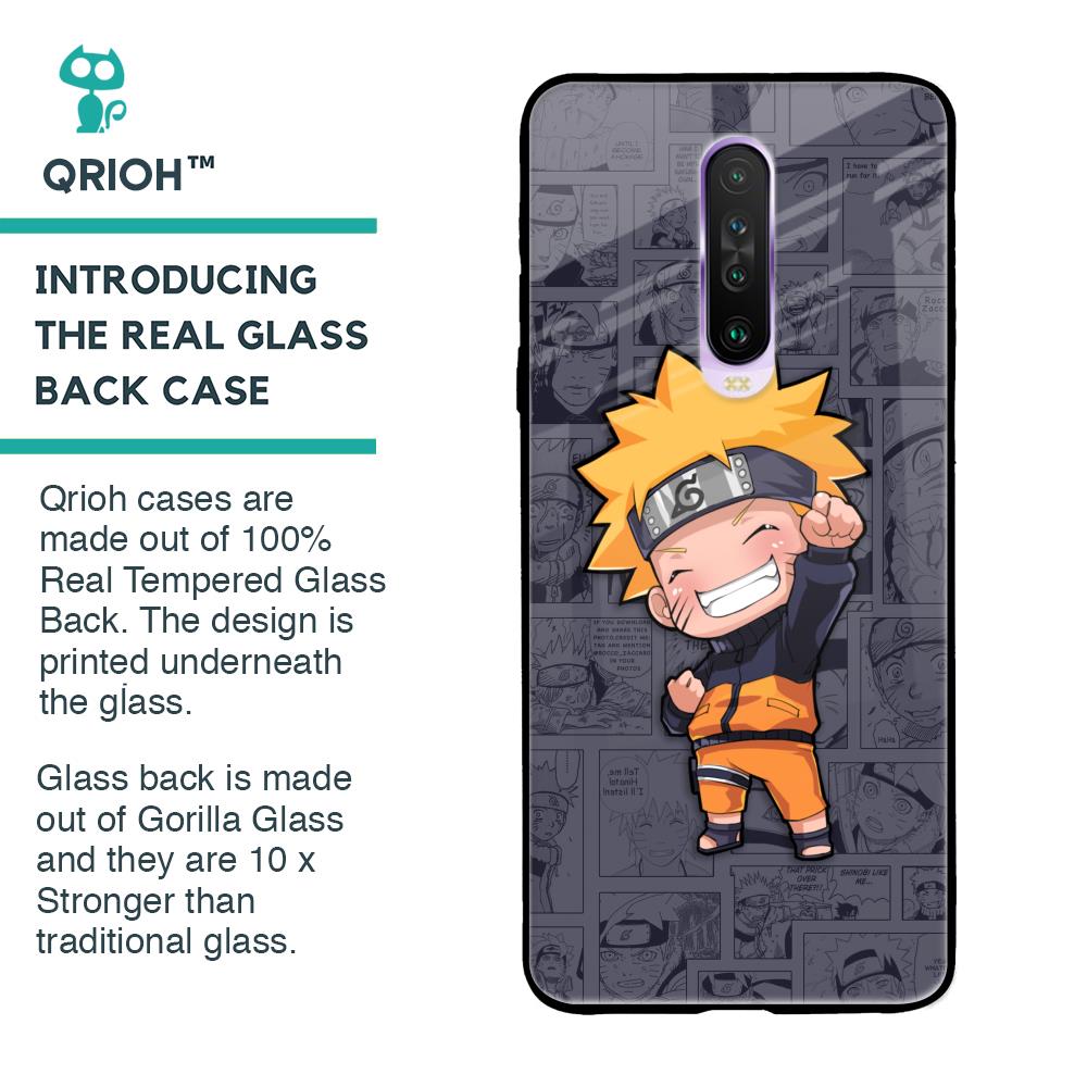 Orange Chubby Glass Case for Poco X2
