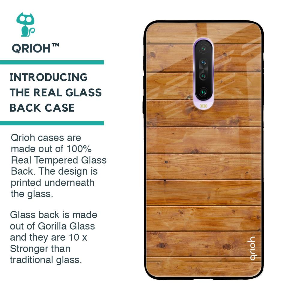 Timberwood Glass Case for Poco X2