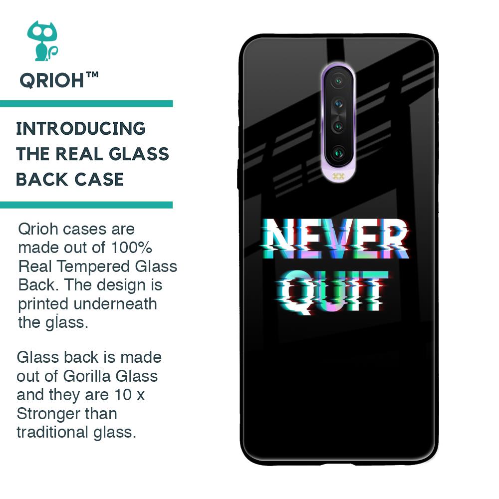 Never Quit Glass Case For Poco X2