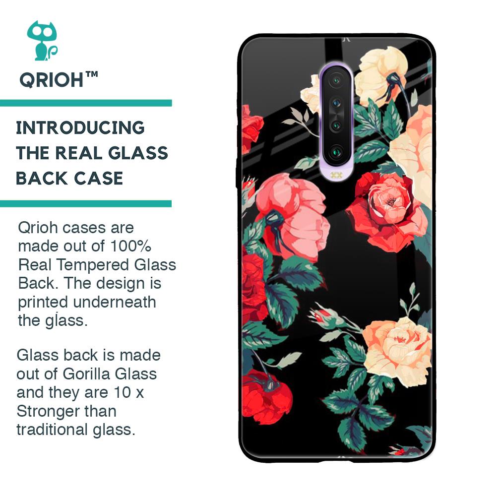 Floral Bunch Glass Case For Poco X2
